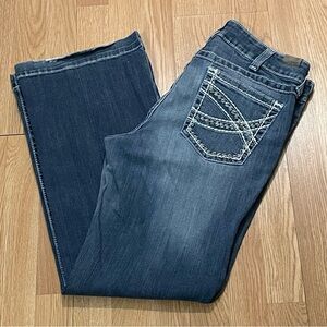 Ariat  Women’s 34R (34x32) Trouser Jeans Medium Blue Denim Western Cowgirl